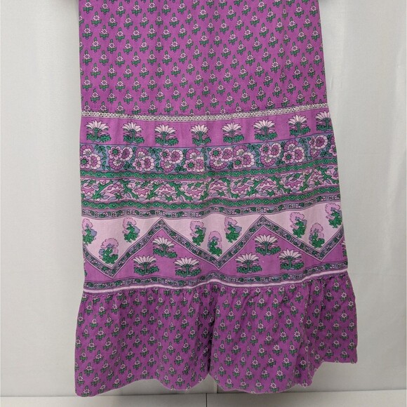 The Vermont Country Store Purple Floral Dress Prairie Cottagecore Women's Medium - Picture 9 of 10